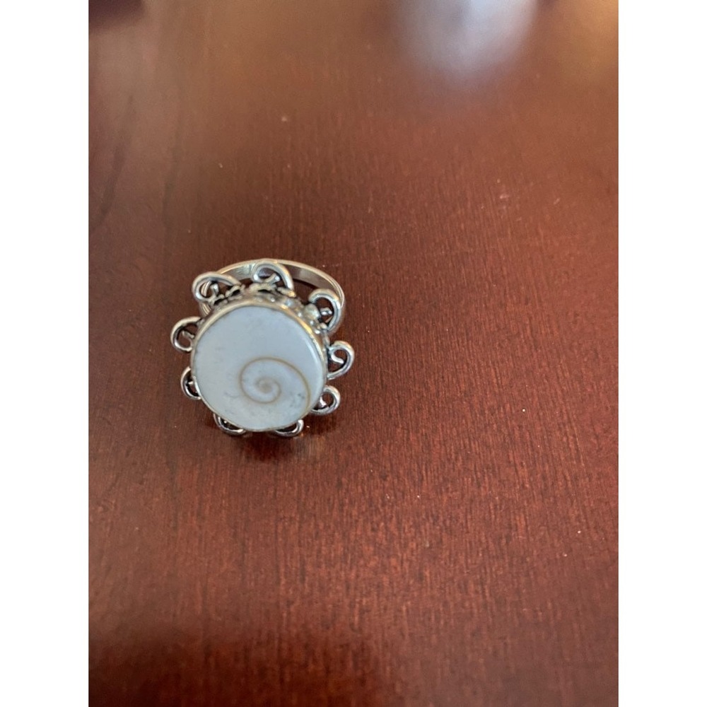 Shell Ring, Sterling plated, size 9.5